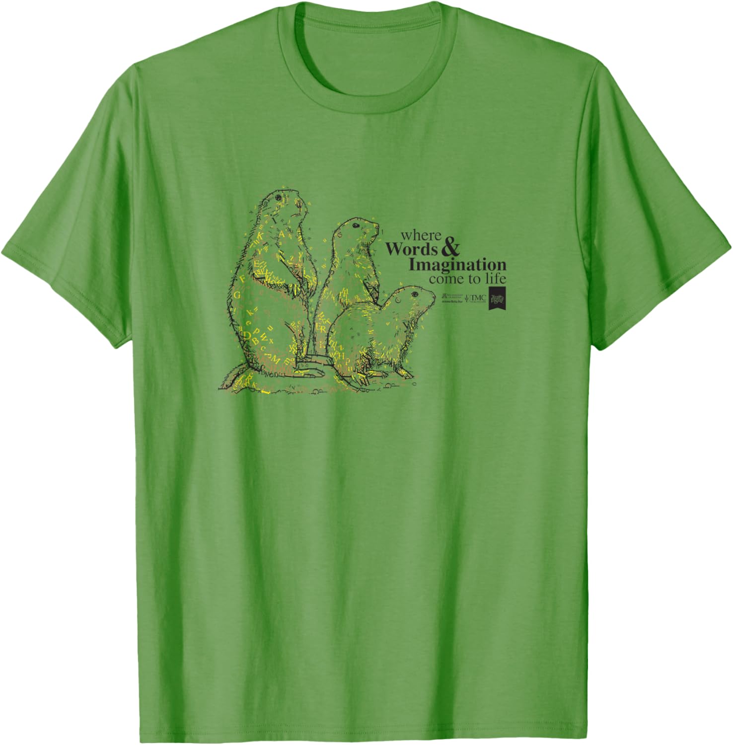 Tucson Festival of Books Prairie Dog Mascot T-Shirt for All Ages - 5