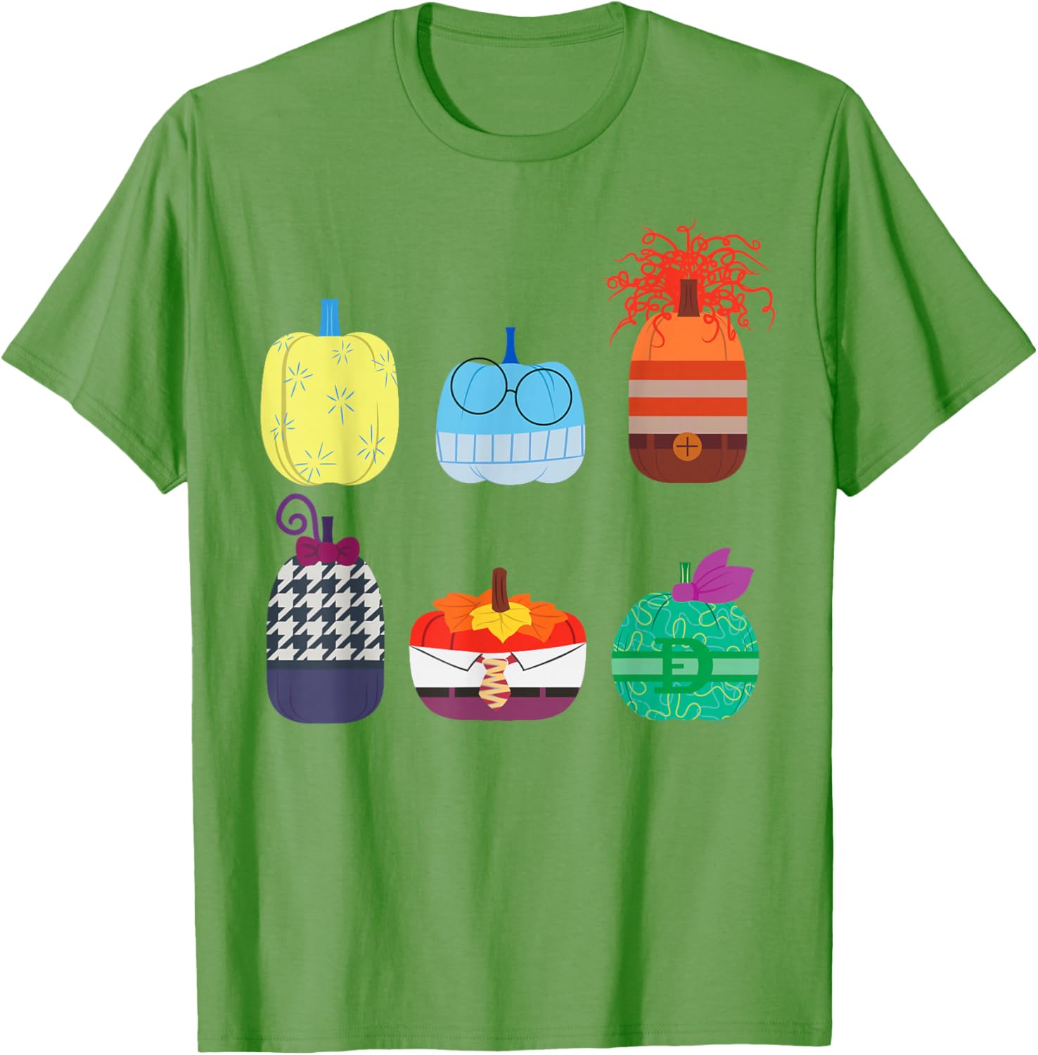 Inside Out 2 Halloween Pumpkin Grid T-Shirt for Fun Fall Fashion - 13