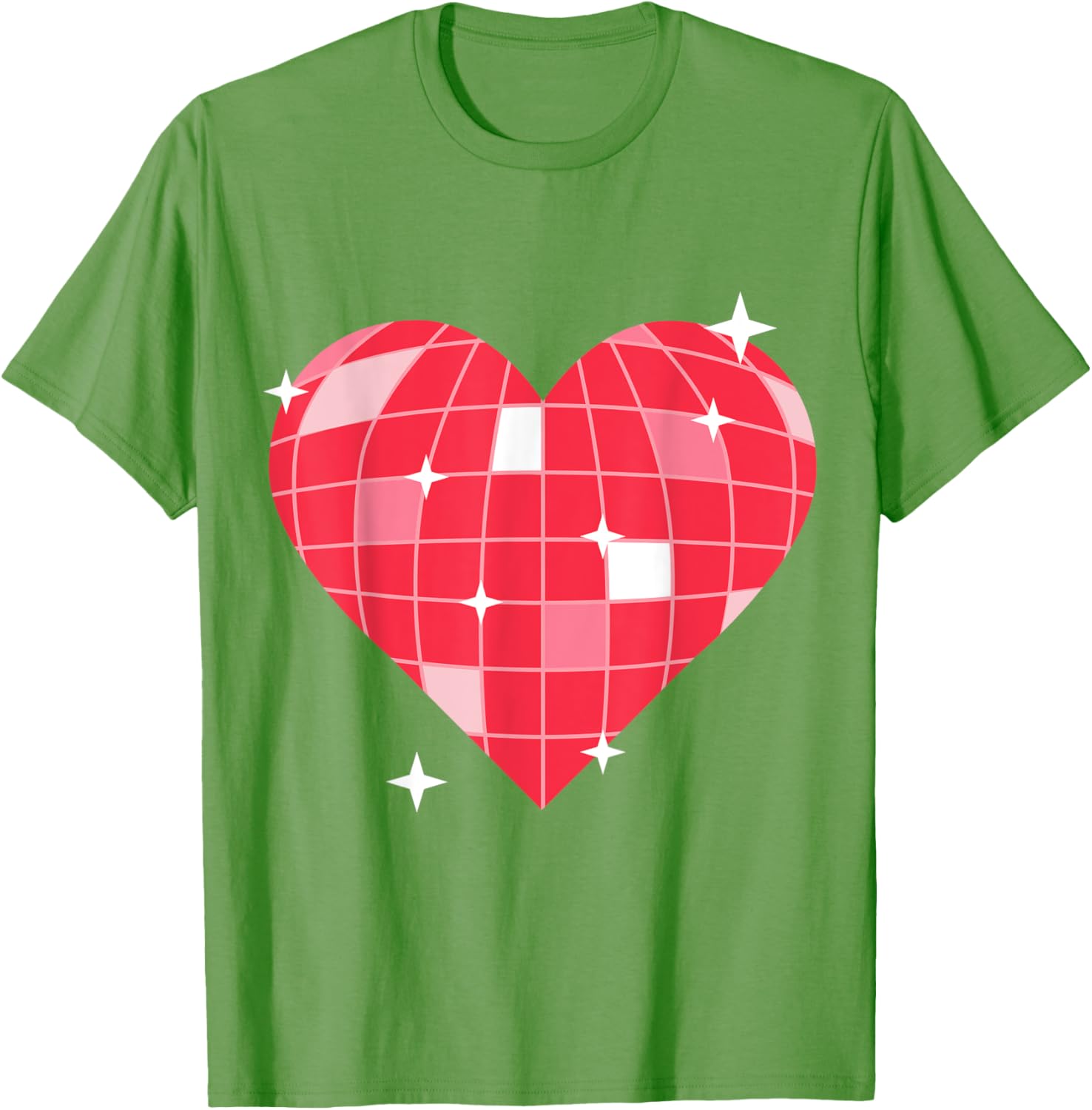 Retro 1970s Pink Heart Disco Ball T-Shirt for Vintage Lovers - 10