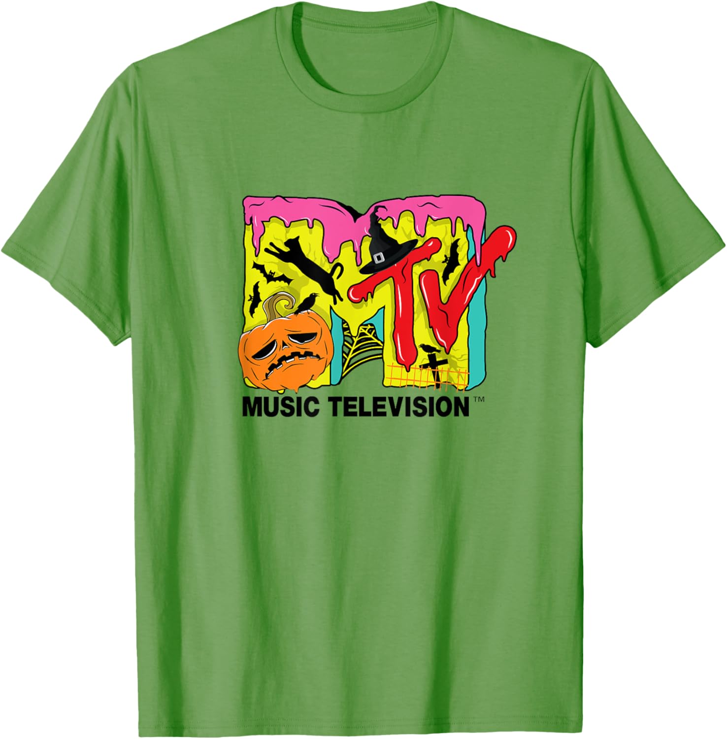 Mademark x MTV Halloween T-Shirt with Pumpkin and Cats Design - 6