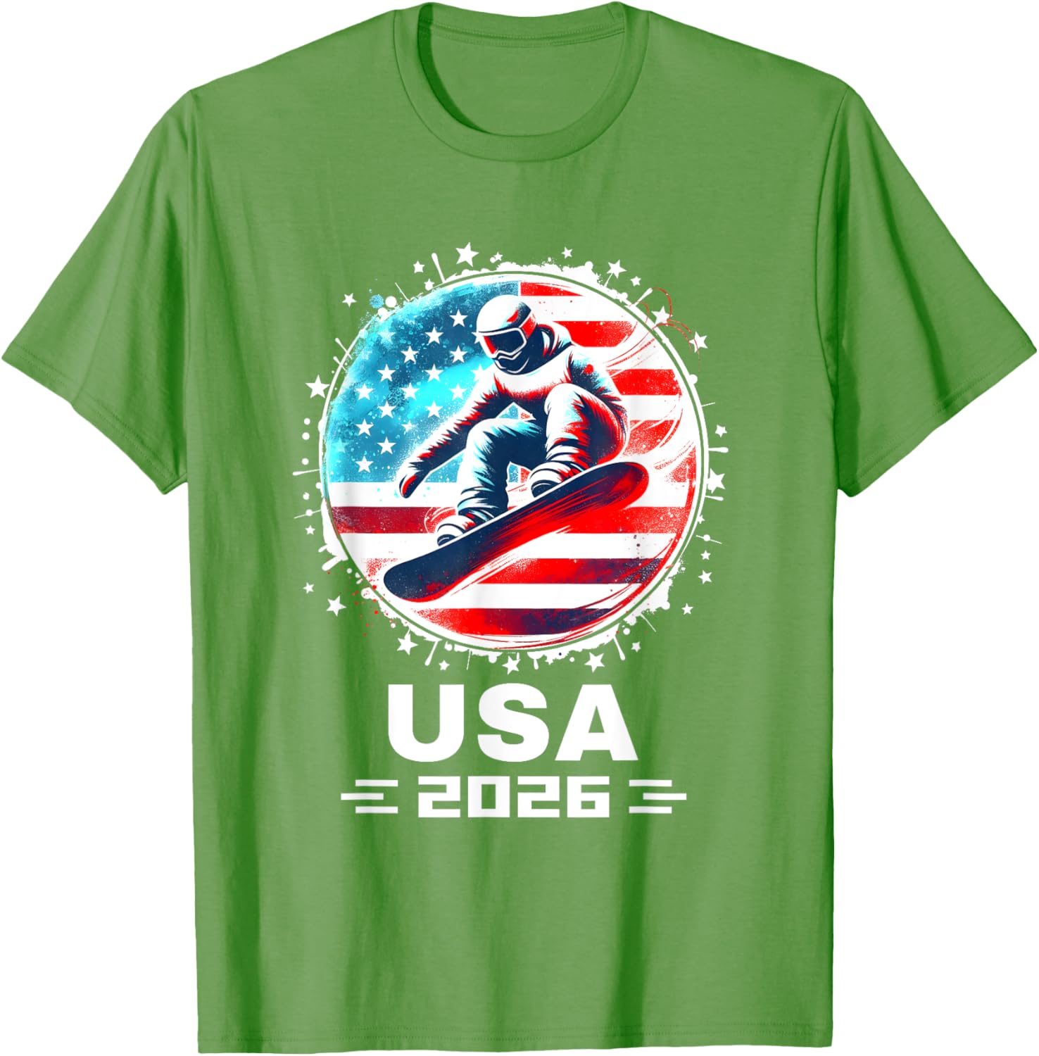 USA Team 2026 Snowboarding T-Shirt for Fans of American Style - 26