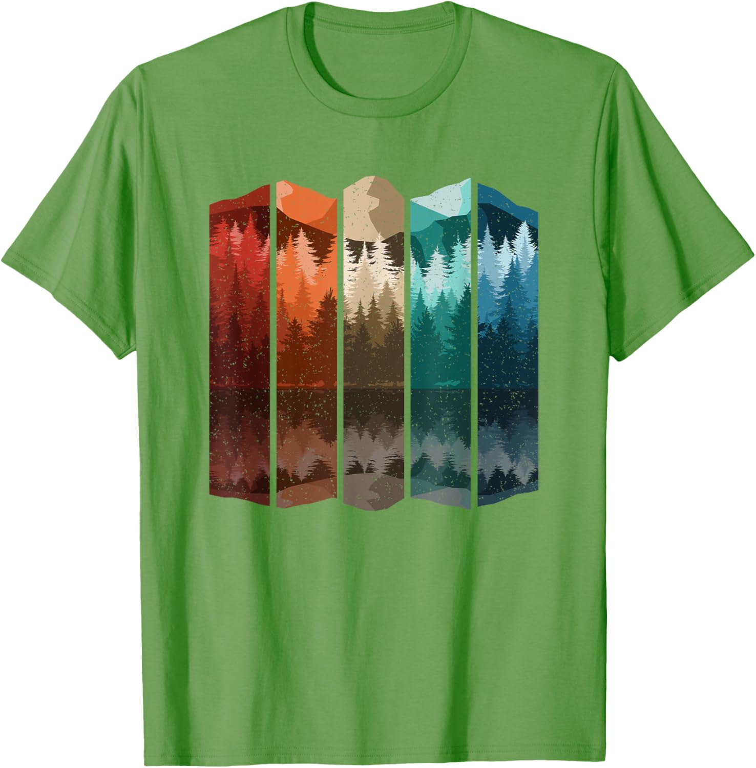 Vintage Mountain Forest Tree T-Shirt for Men - Retro Nature Style Apparel - 26