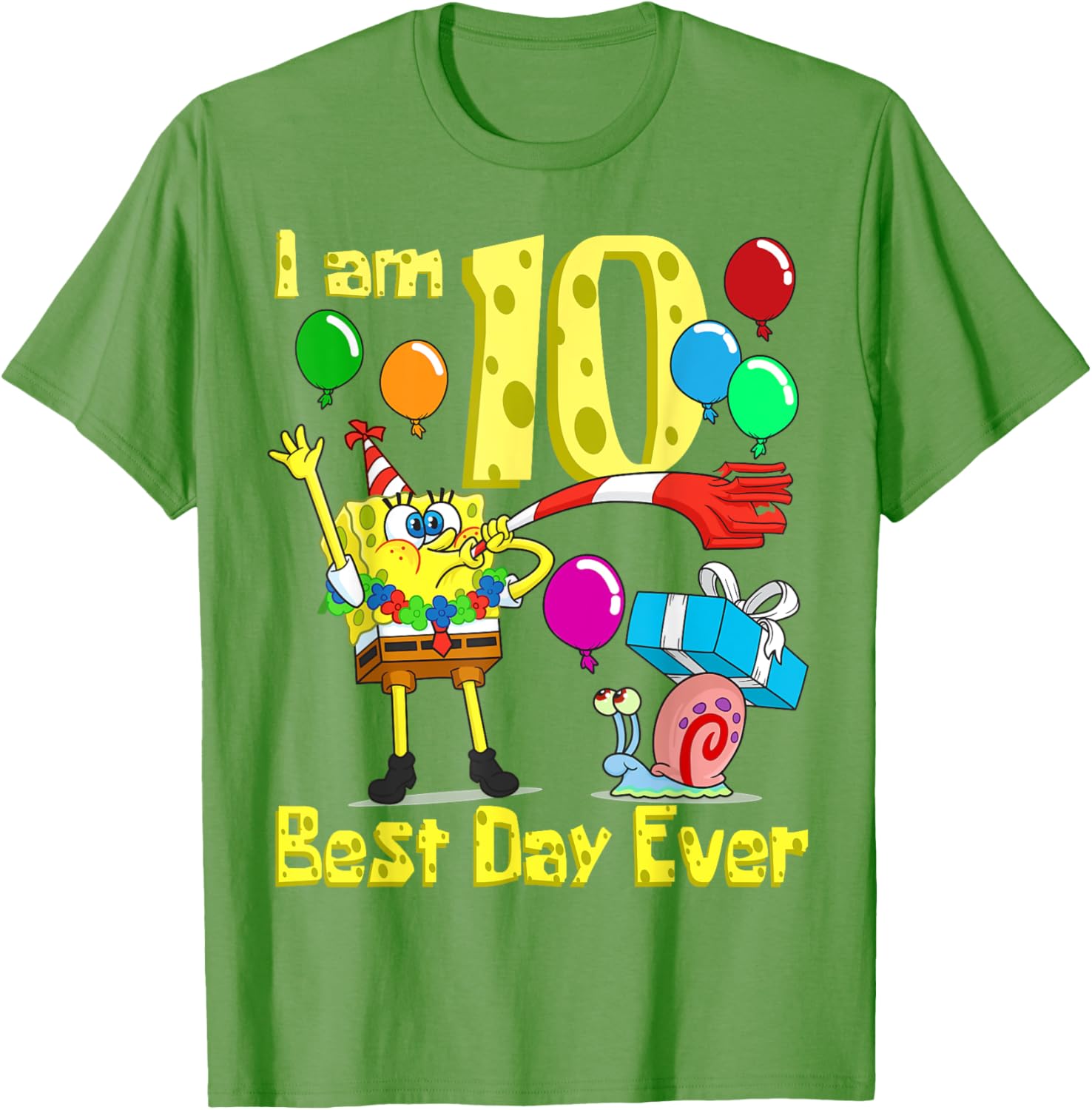 SpongeBob 10th Birthday Party T-Shirt by Mademark for Fun Celebrations - 5