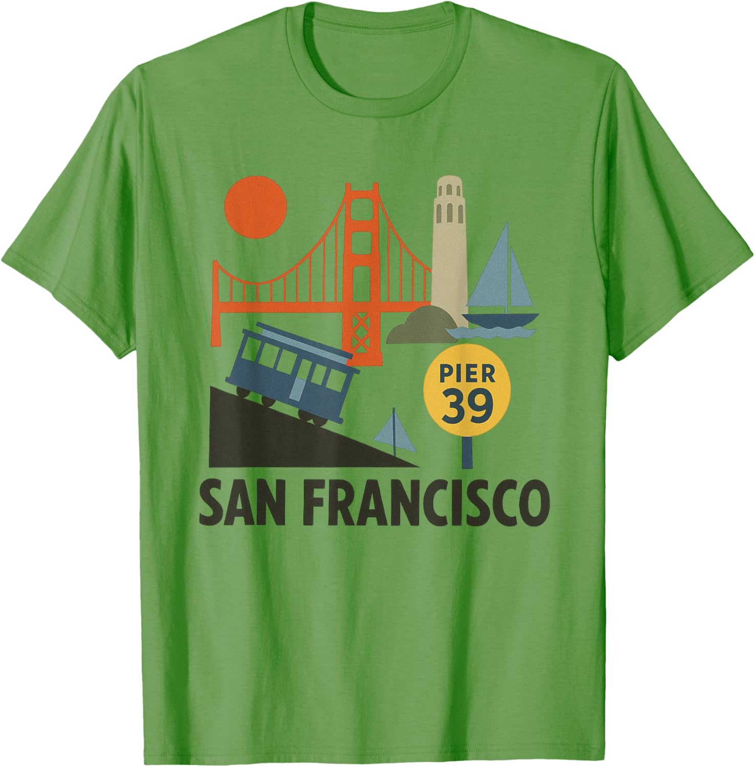 San Francisco Icons T-Shirt Featuring Famous City Landmarks - 2
