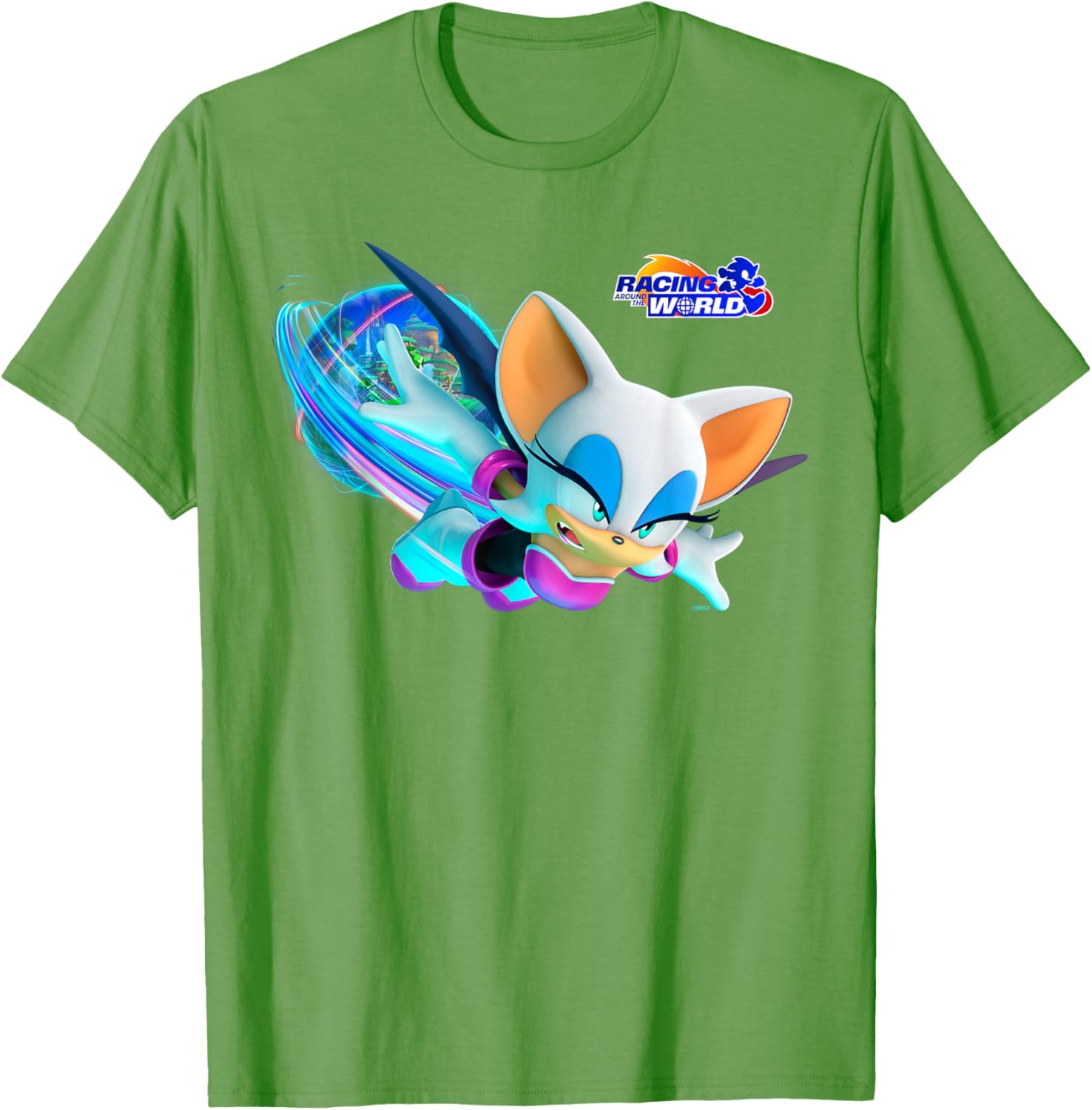 Sonic the Hedgehog Racing Around the World Rouge T-Shirt for Fans - 6
