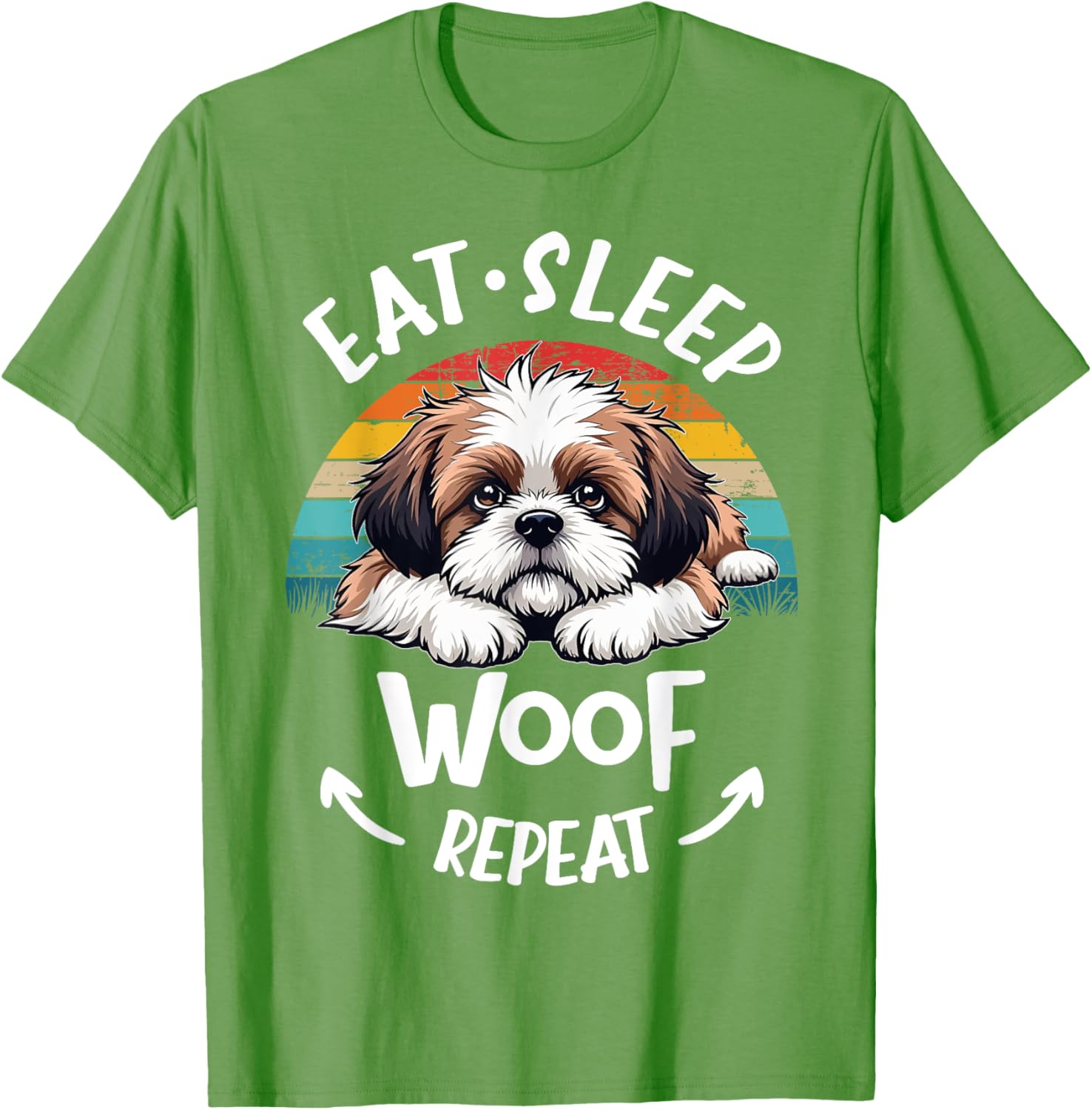 Shih Tzu Eat Sleep Repeat Fun T-Shirt for Men and Women - 13