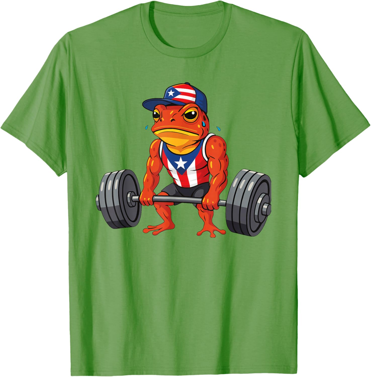 Taino Coqui Frog Gym Training T-Shirt with Puerto Rico Flag Design - 16