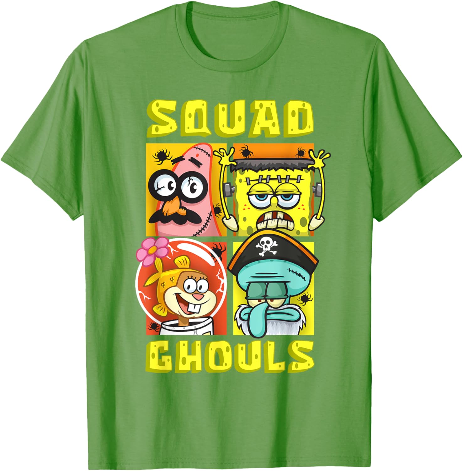 Mademark SpongeBob Halloween Squad T-Shirt with Patrick, Squidward & Sandy - 12
