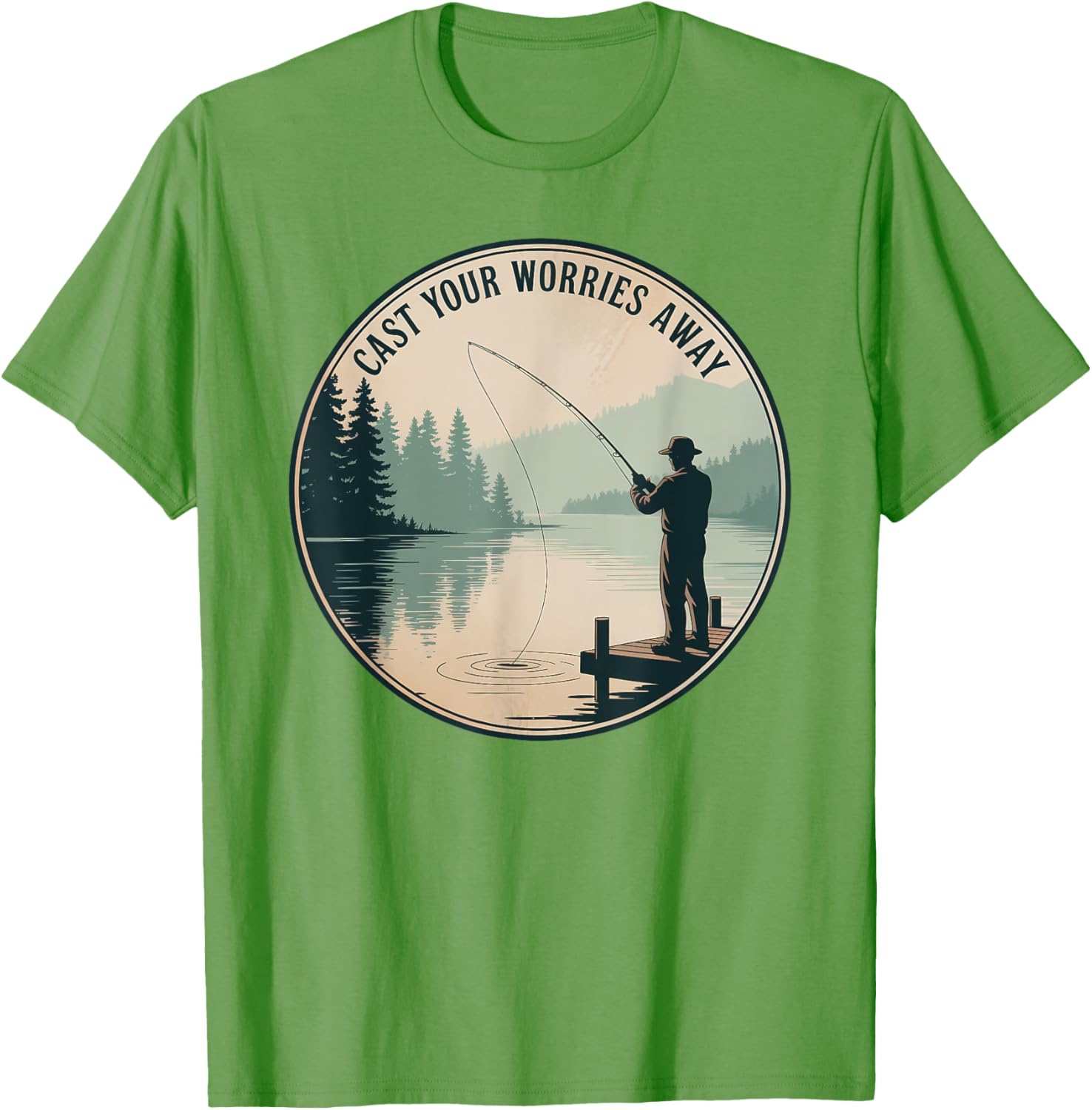 Relaxing Fishing Scenery T-Shirt for Nature Lovers and Outdoor Enthusiasts - 7