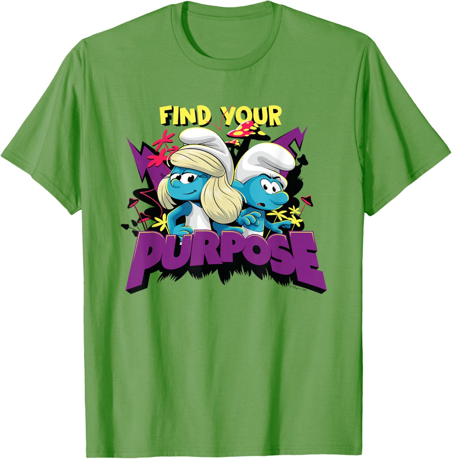 Smurfs Movie T-Shirt for Fans - Smurfette and No Name Design - 5