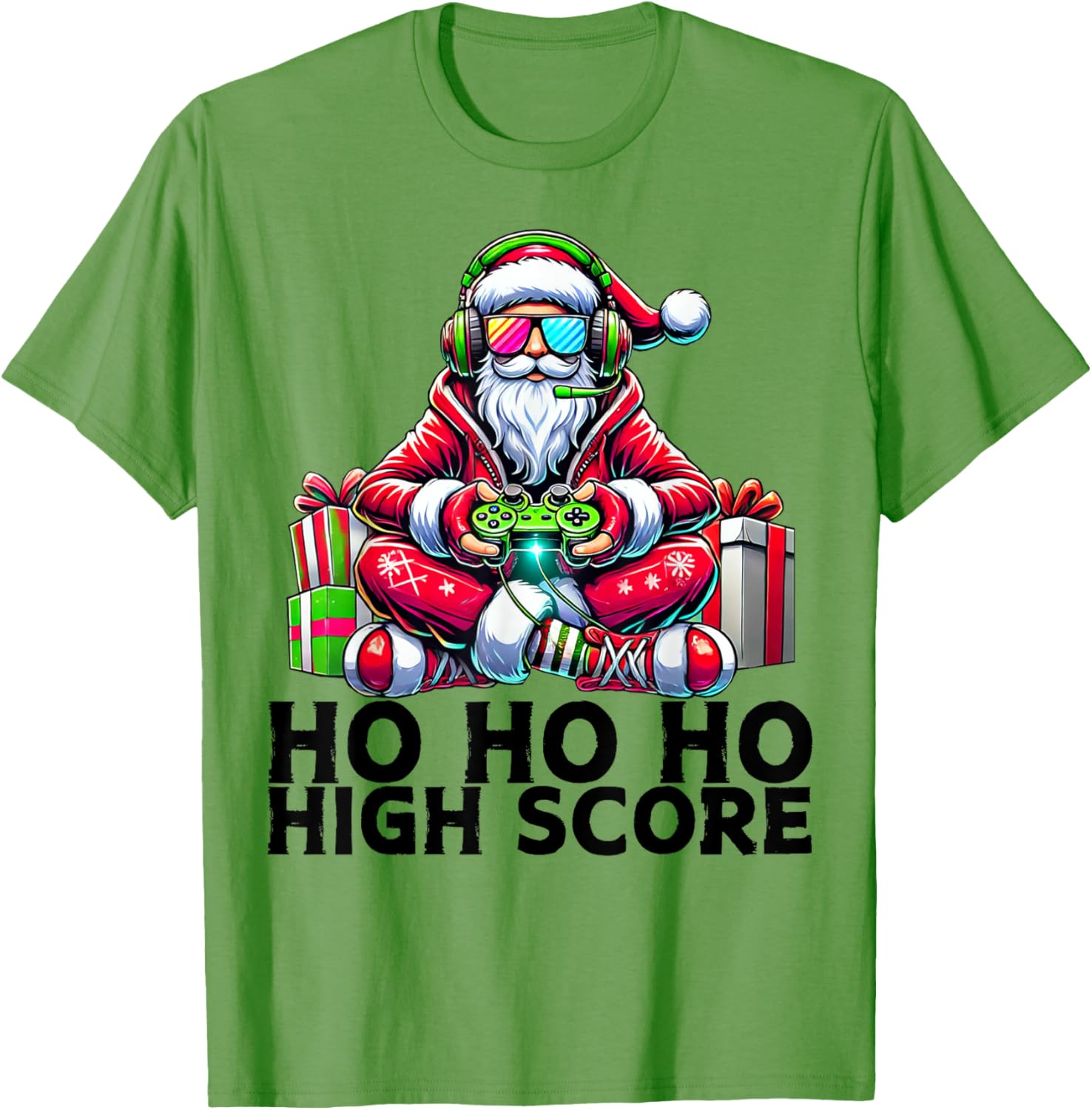 Santa Claus Gaming T-Shirt for Christmas Gamers - Fun Holiday Apparel - 10