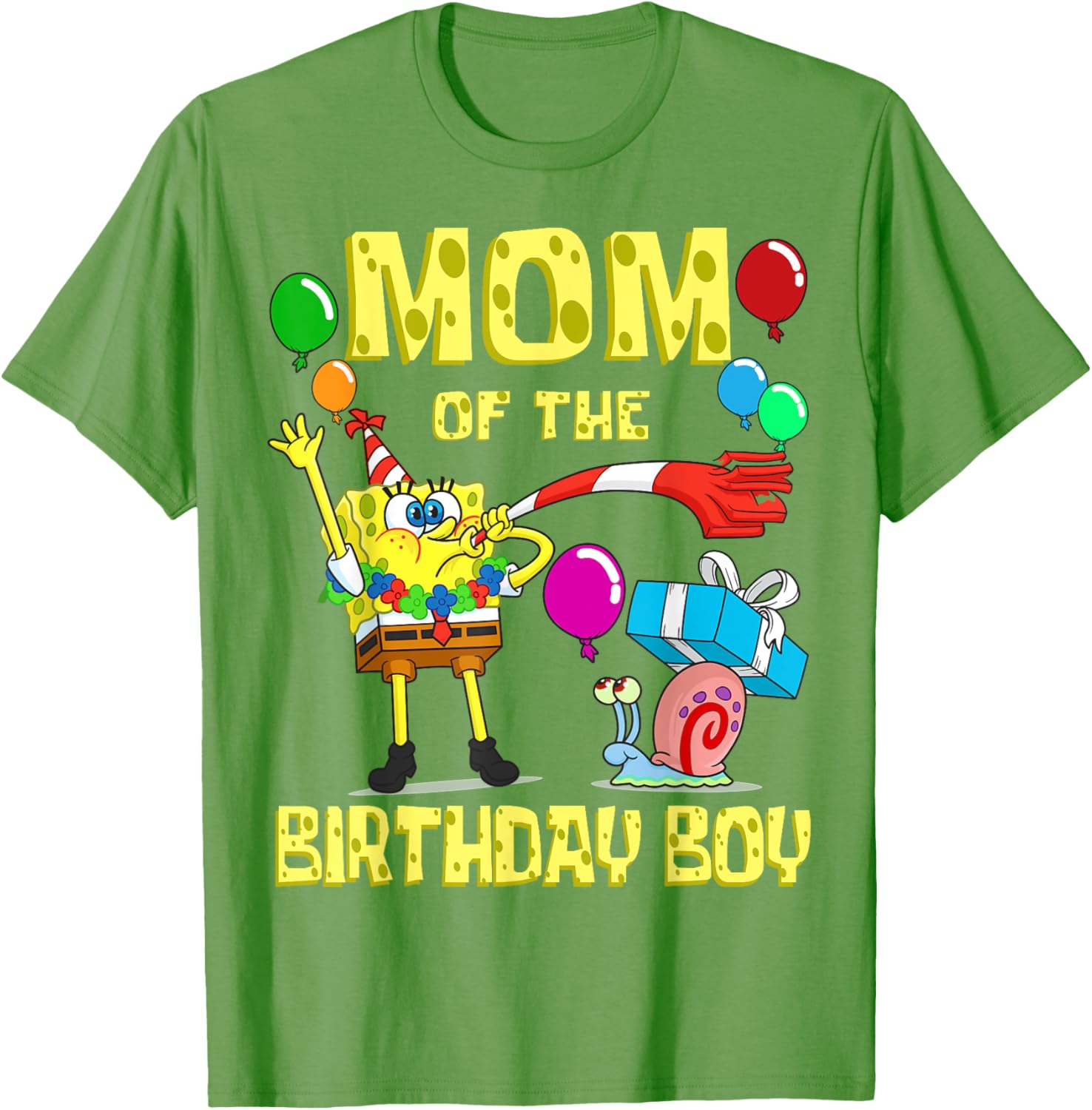 SpongeBob Mommy of the Birthday Boy Party T-Shirt for Fun Celebrations - 11