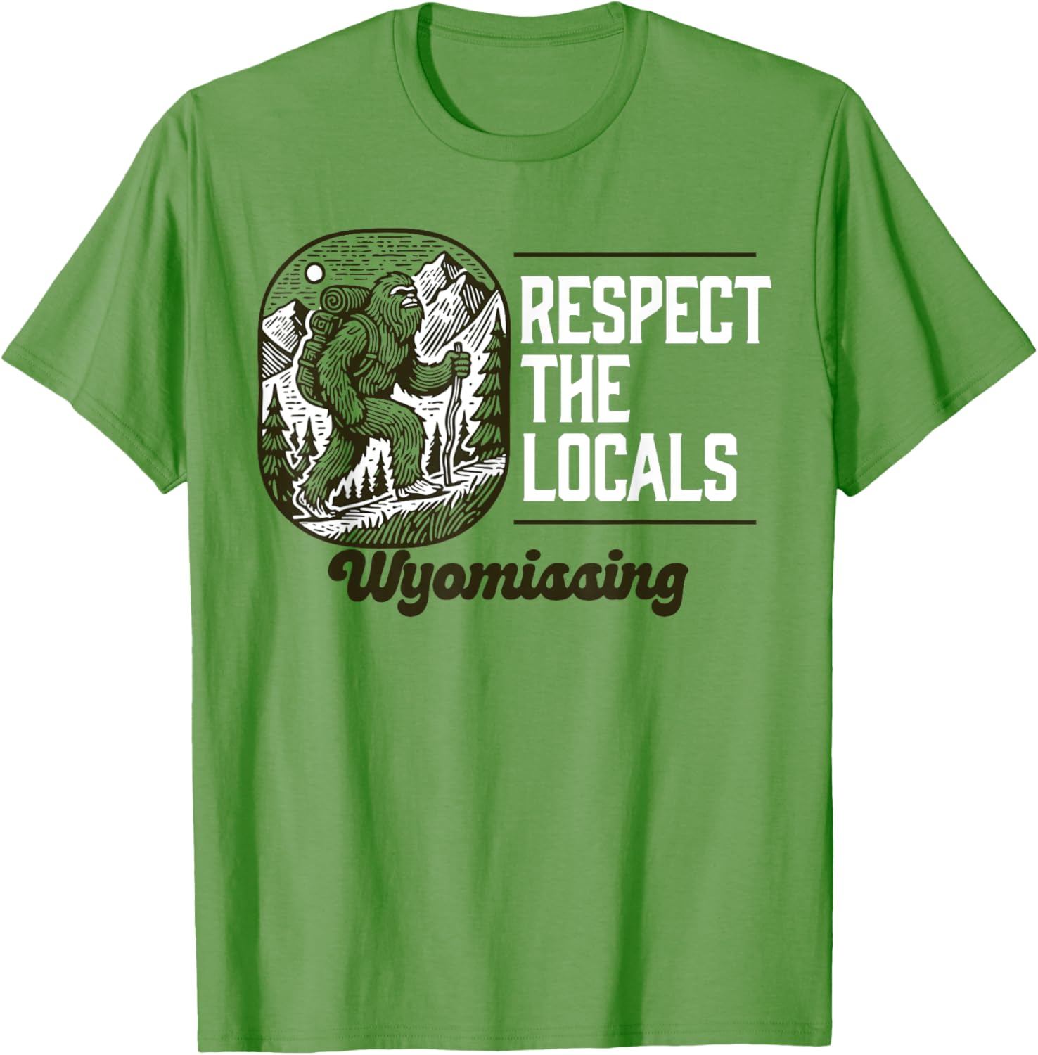 Wyomissing Respect the Locals Bigfoot Hiking T-Shirt for Outdoor Lovers - 5