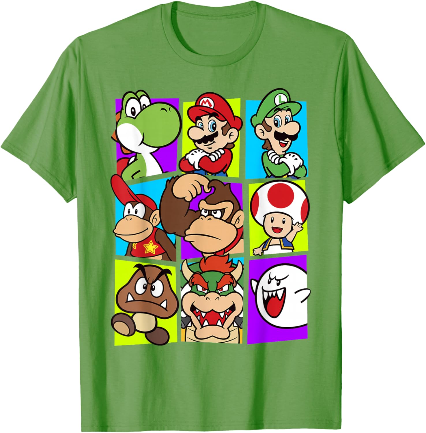 Super Mario Yoshi Luigi Bowser Gang Box-Up Graphic T-Shirt for Fans - 6
