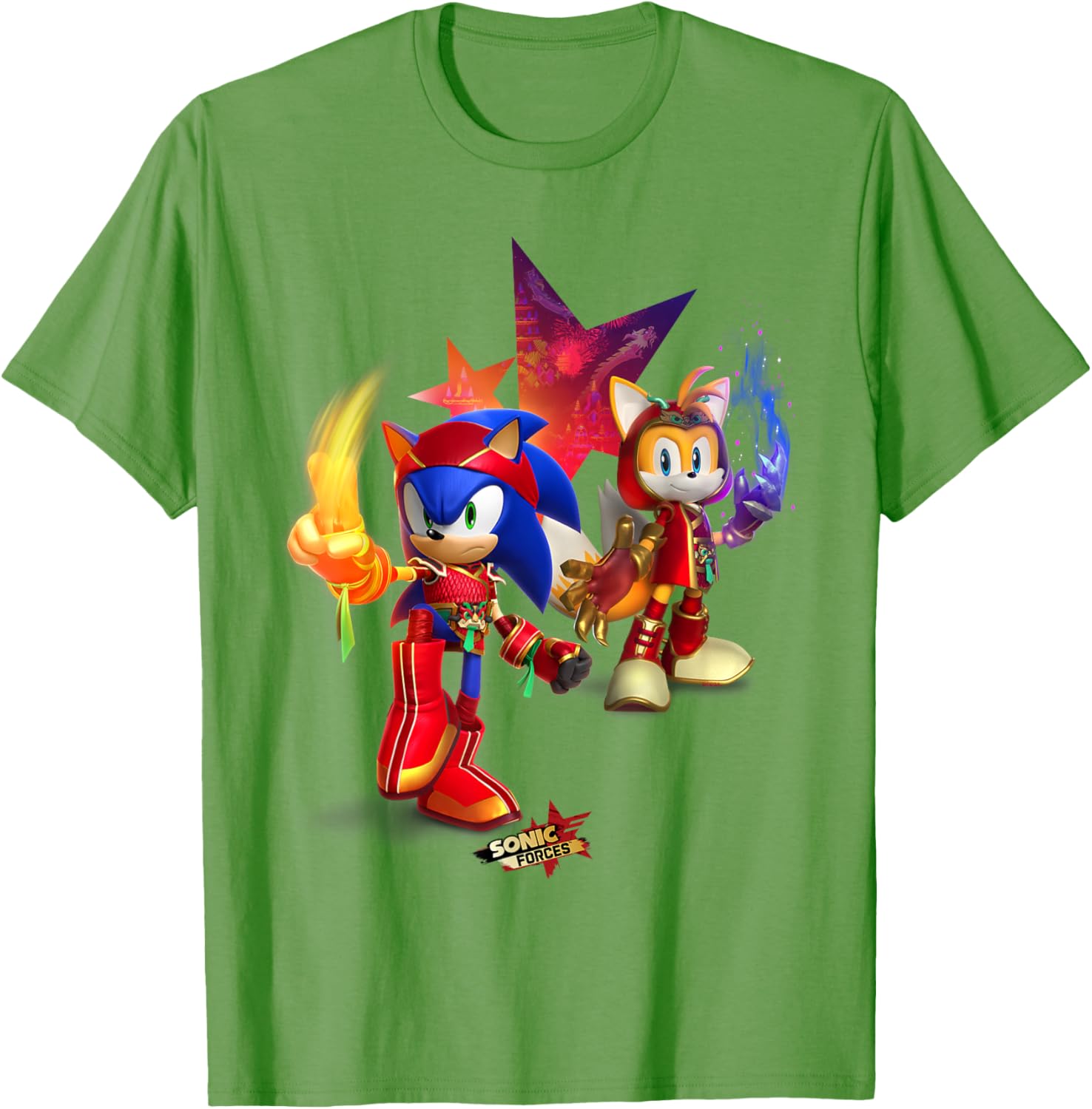 Sonic Forces Dragonfire Sonic and Dragonclaw Tails T-Shirt for Fans - 6