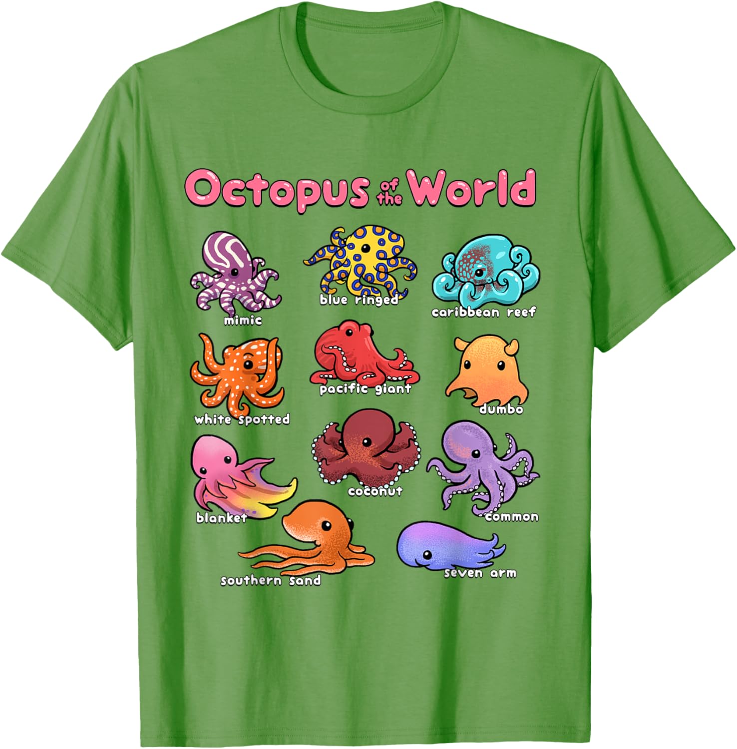 Octopus Sea Animals T-Shirt for Marine Life Lovers and Ocean Enthusiasts - 6