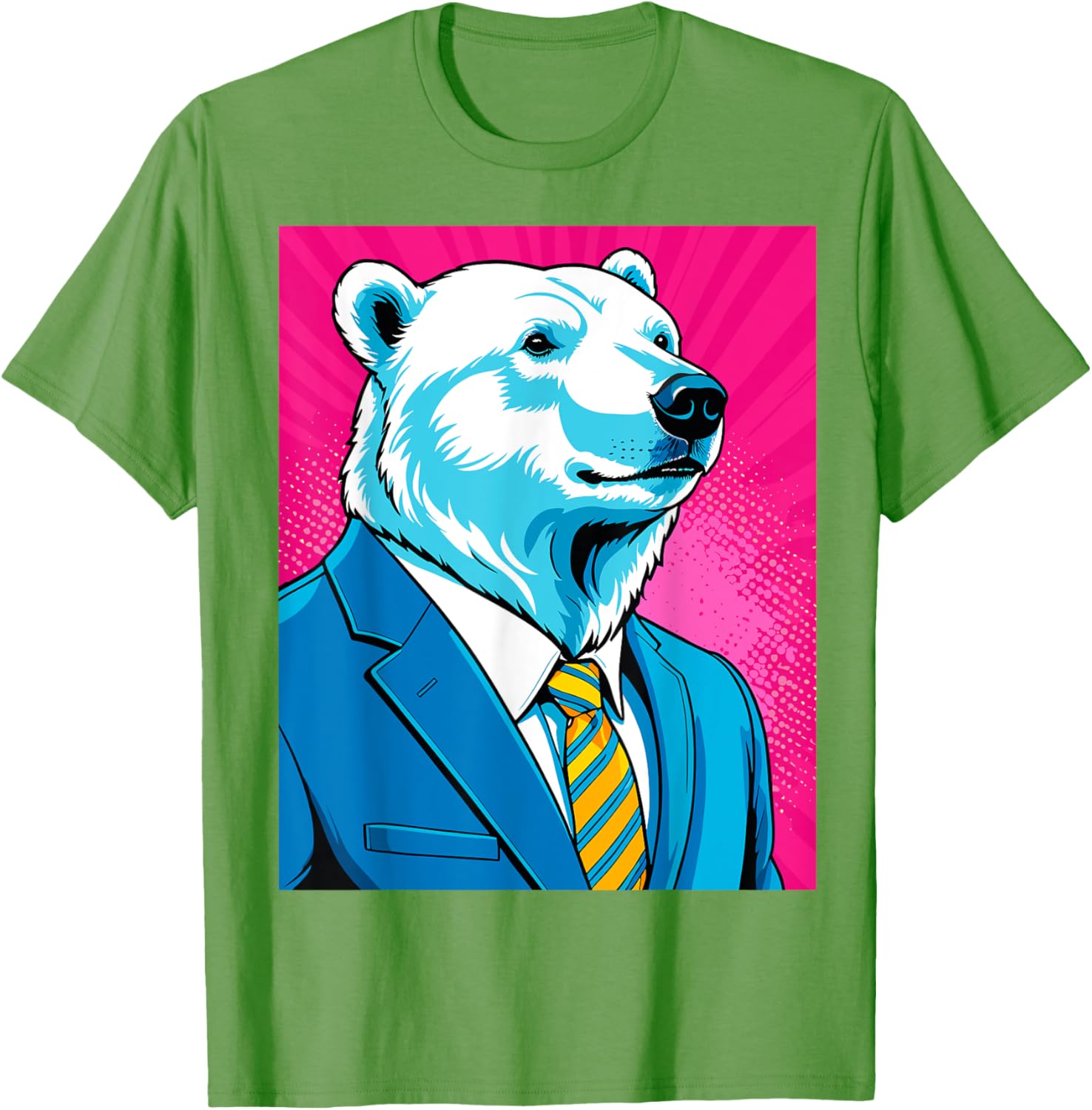 Pop Art Polar Bear in Suit T-Shirt for Fun and Unique Fashion - 15