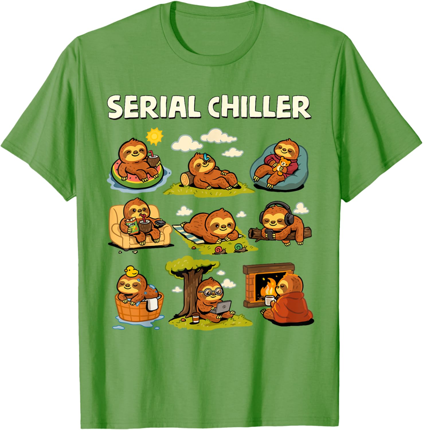 Serial Sloth Chiller T-Shirt for Relaxed Retirement and Lazy Days - 24