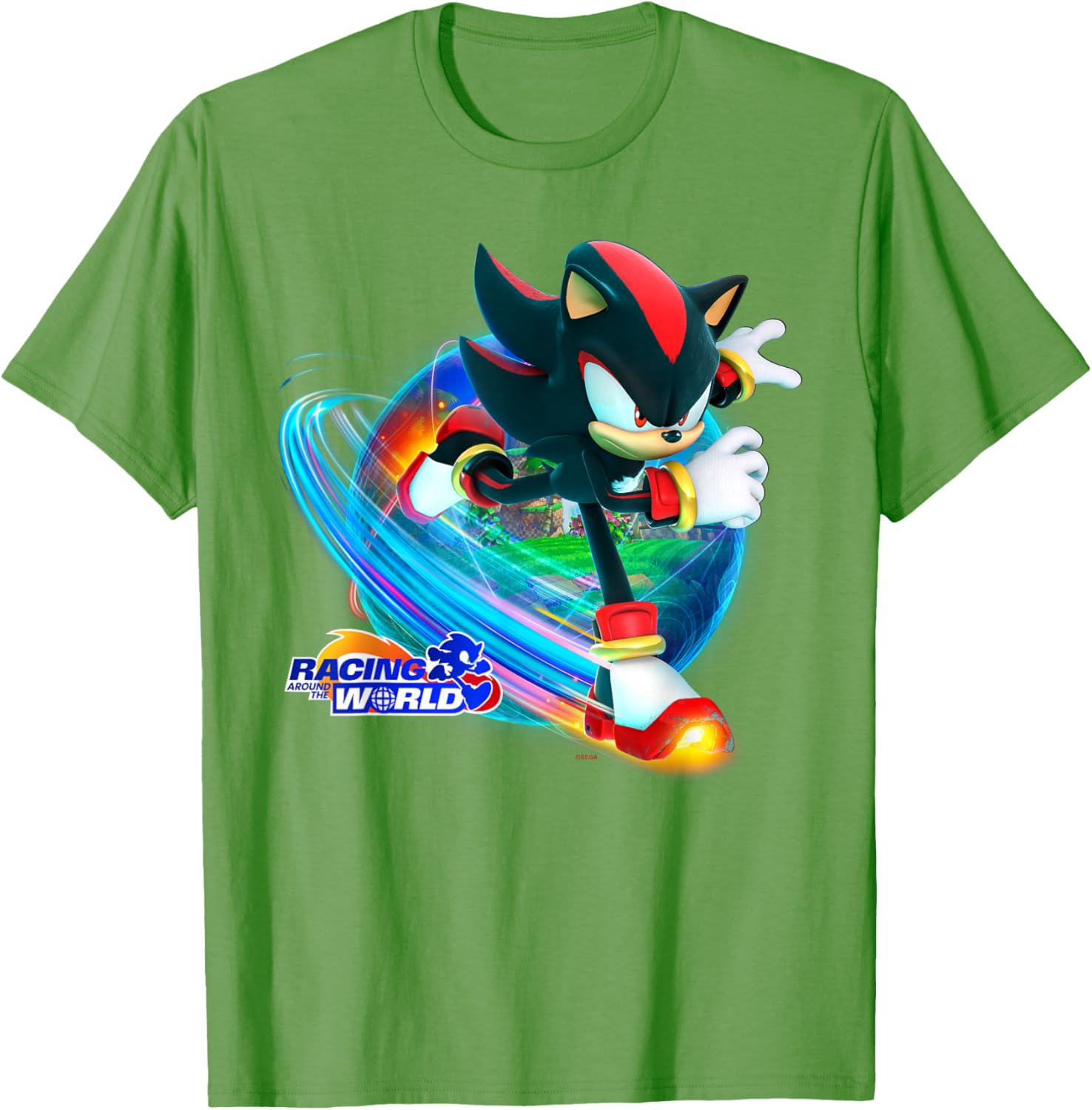 Sonic the Hedgehog Racing Around the World Shadow T-Shirt for Fans - 20