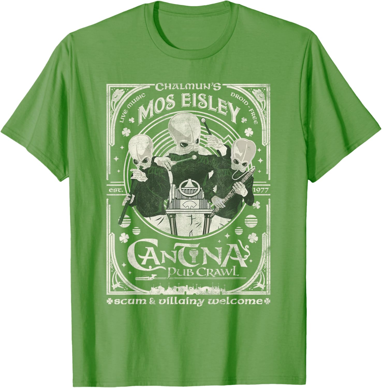 Star Wars St Patrick's Day Mos Eisley Cantina Pub Crawl T-Shirt for Fans - 3