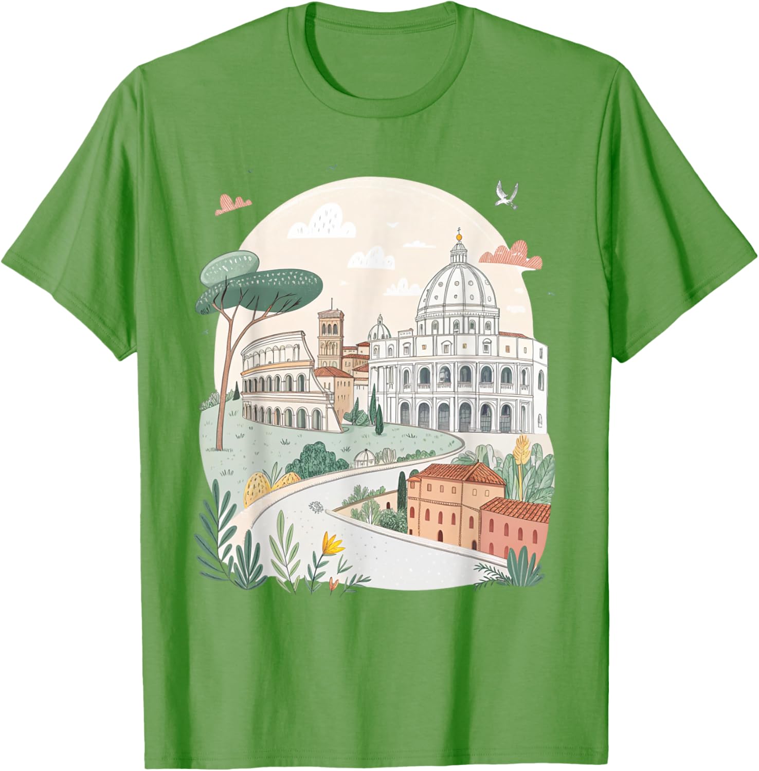 Rome Colosseum Souvenir T-Shirt for Travelers - Stylish Italian Landmark Apparel - 5
