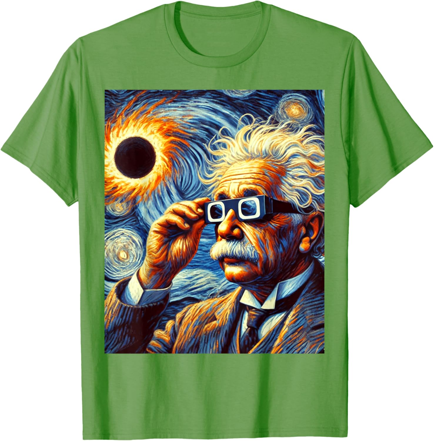 Van Gogh Inspired Solar Eclipse 2025 Physics Student T-Shirt - 6
