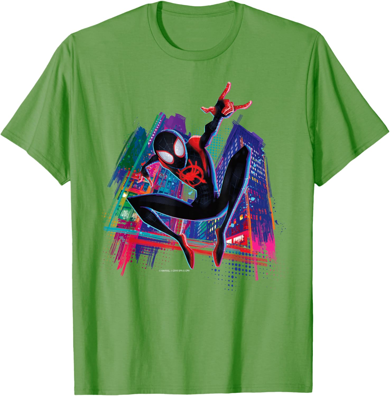 Spider-Man Miles Morales Graffiti City T-Shirt for Stylish Fans - 21