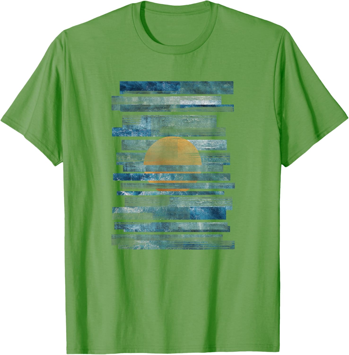 Oceanic Sunset Strips T-Shirt for Effortless Style and Comfort - 6