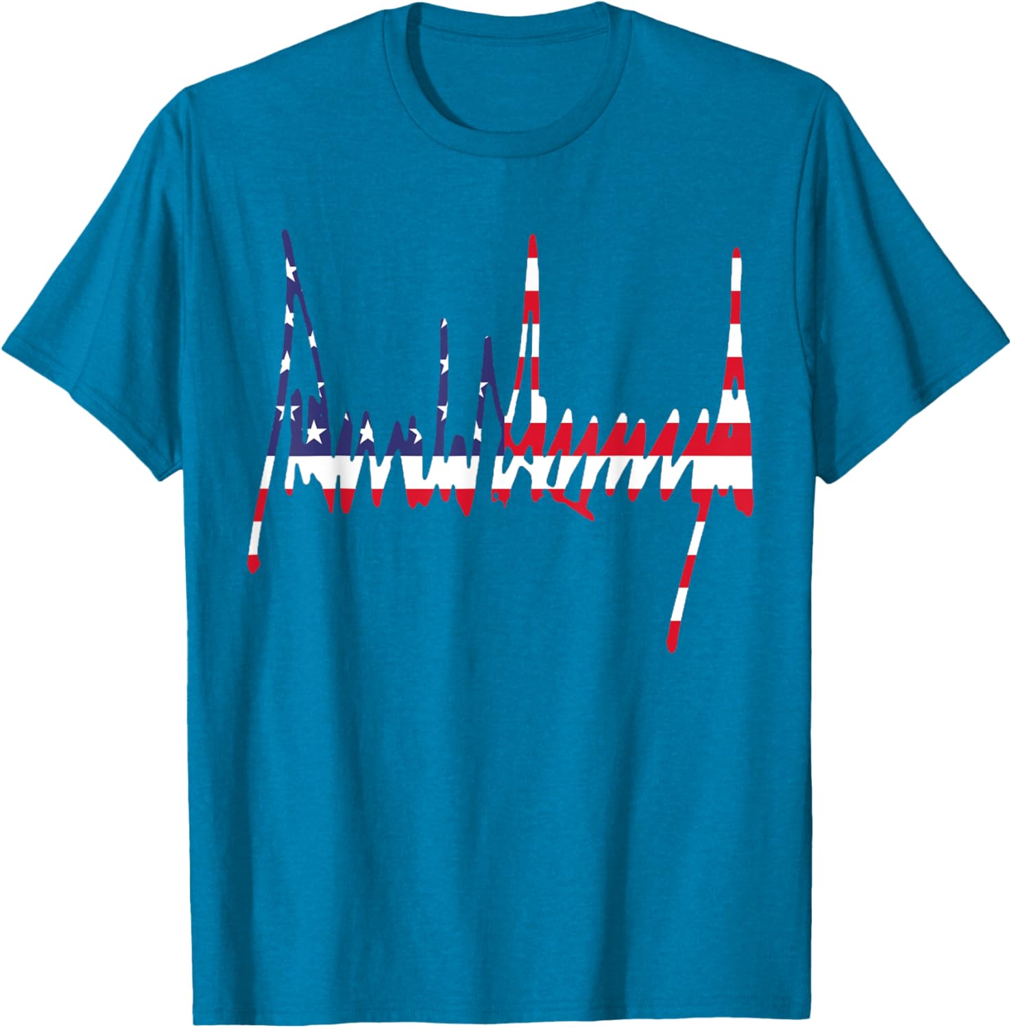 Signature US Flag Number 47 Jersey 45th Anniversary 4th of July Tee - 25