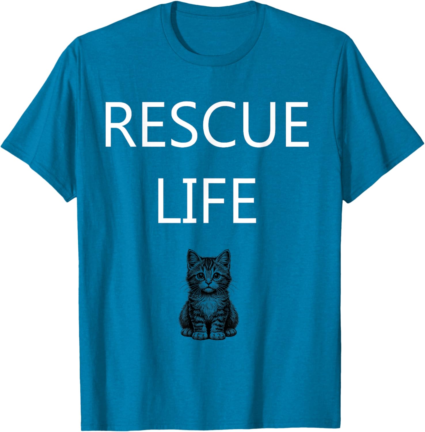 Rescue Life Kitten Animal Welfare T-Shirt for Cat Lovers and Advocates - 9