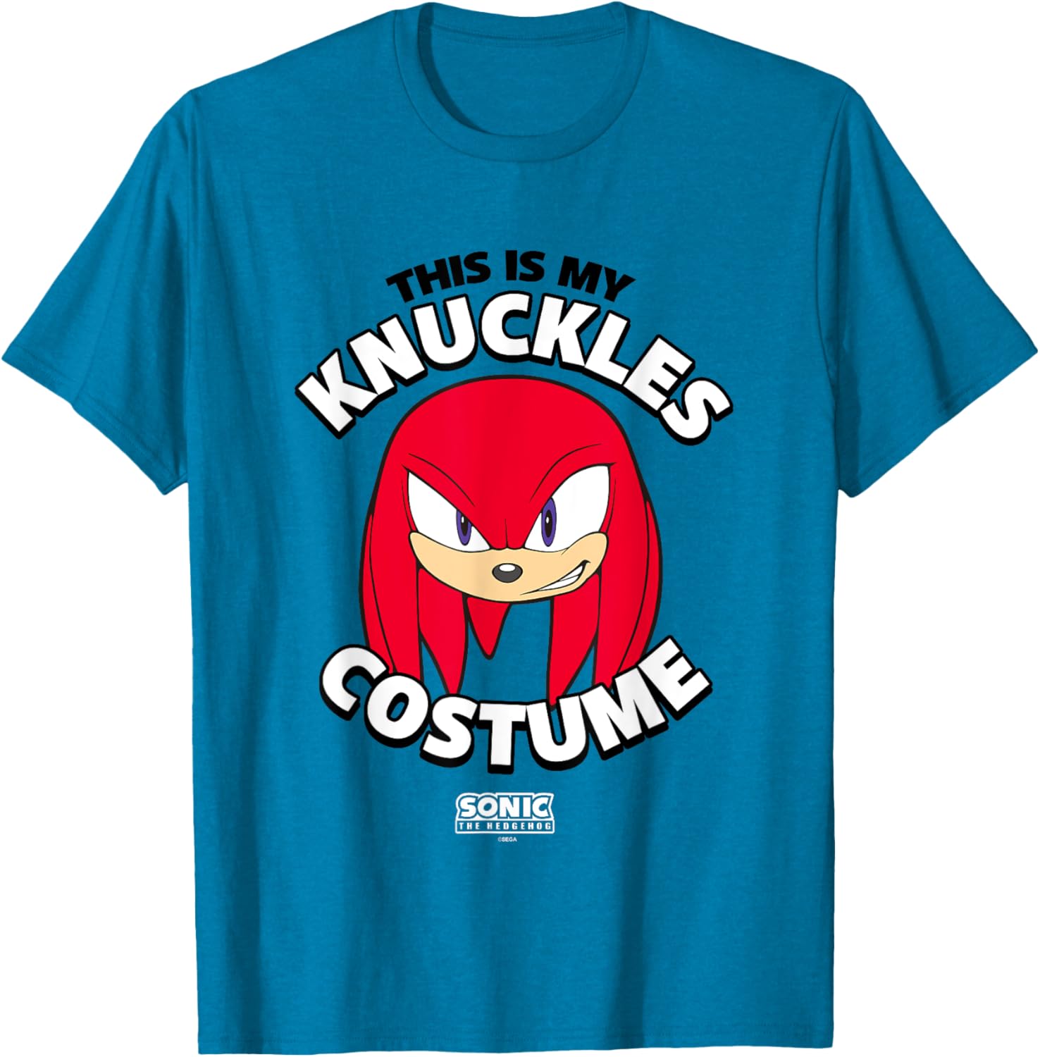 Sonic The Hedgehog Knuckles Costume T-Shirt Perfect for Halloween Fun - 8