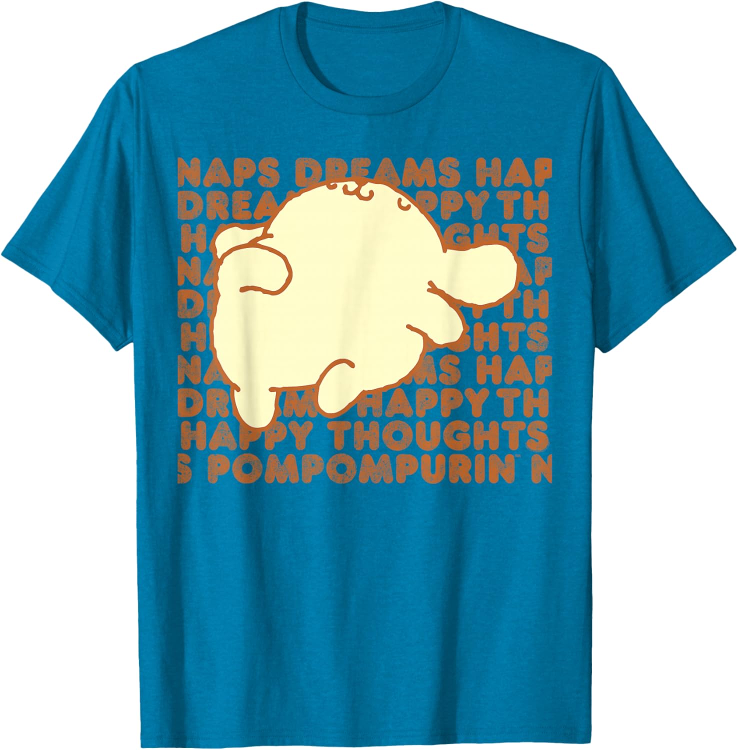 Pompompurin Happy Thoughts Nap Time T-Shirt for Cozy Relaxation - 12