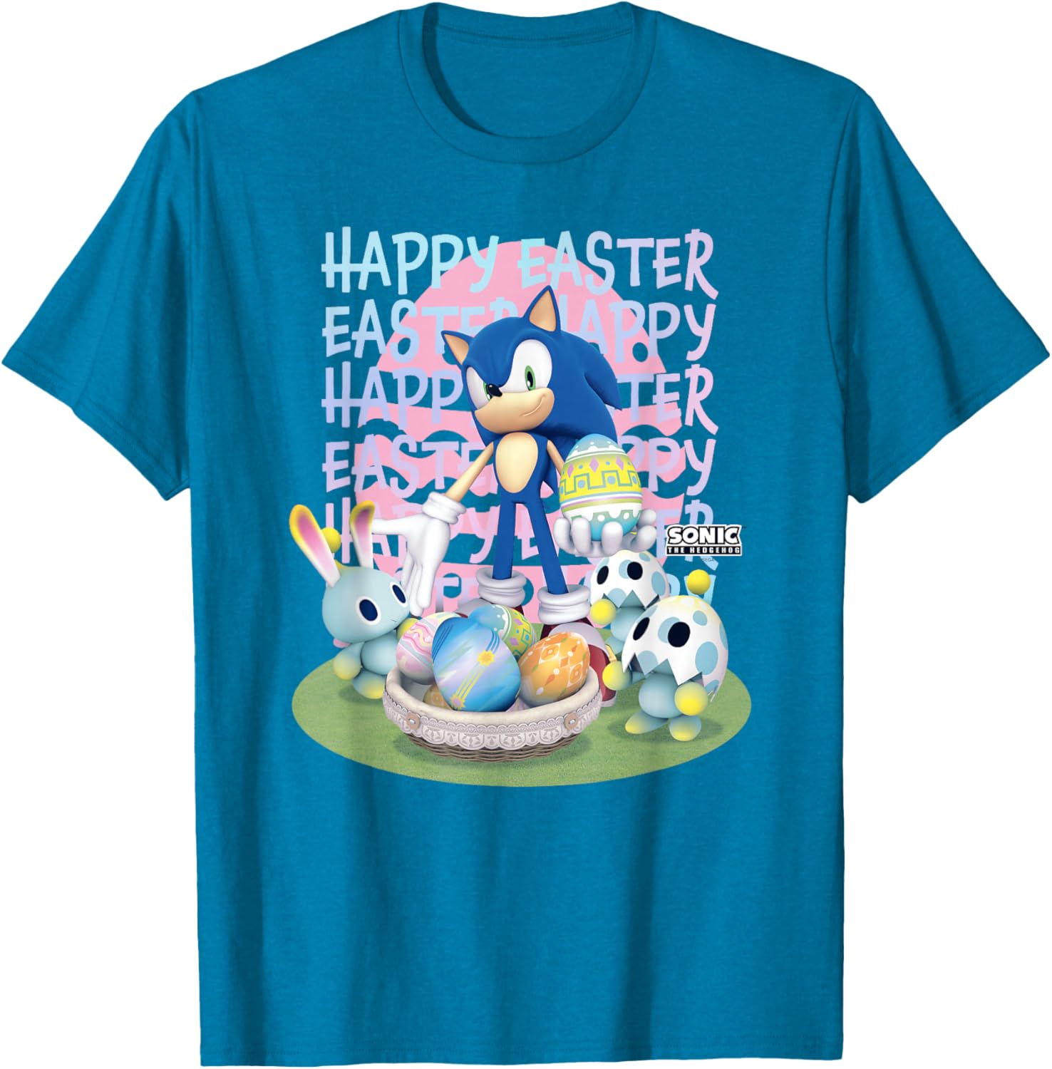 Sonic the Hedgehog Easter Egg Logo T-Shirt for Fun Spring Style - 7