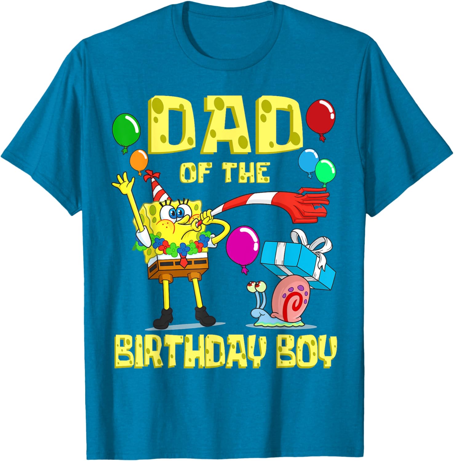 SpongeBob Daddy of the Birthday Boy Theme T-Shirt for Fun Parties - 1