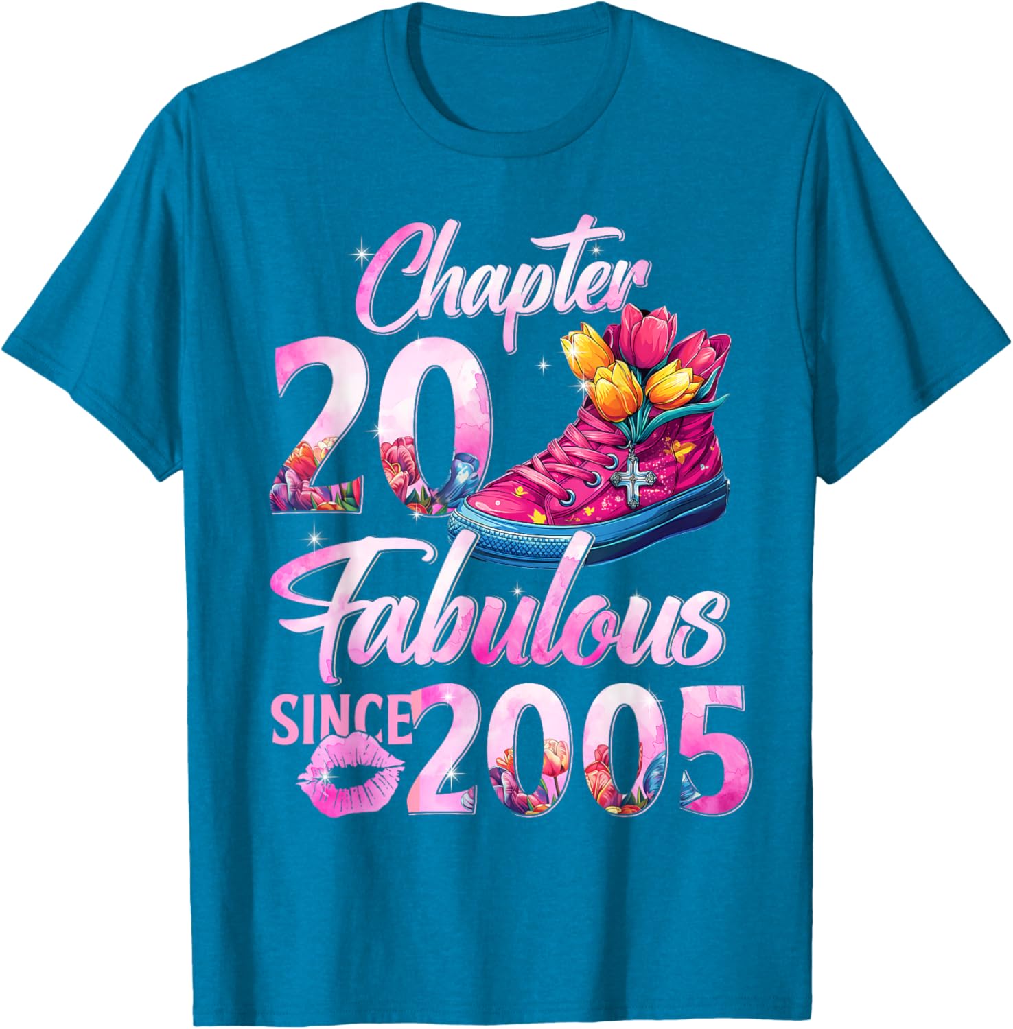 20th Birthday Queen T-Shirt Perfect Gift for 2005 EST Celebration - 16