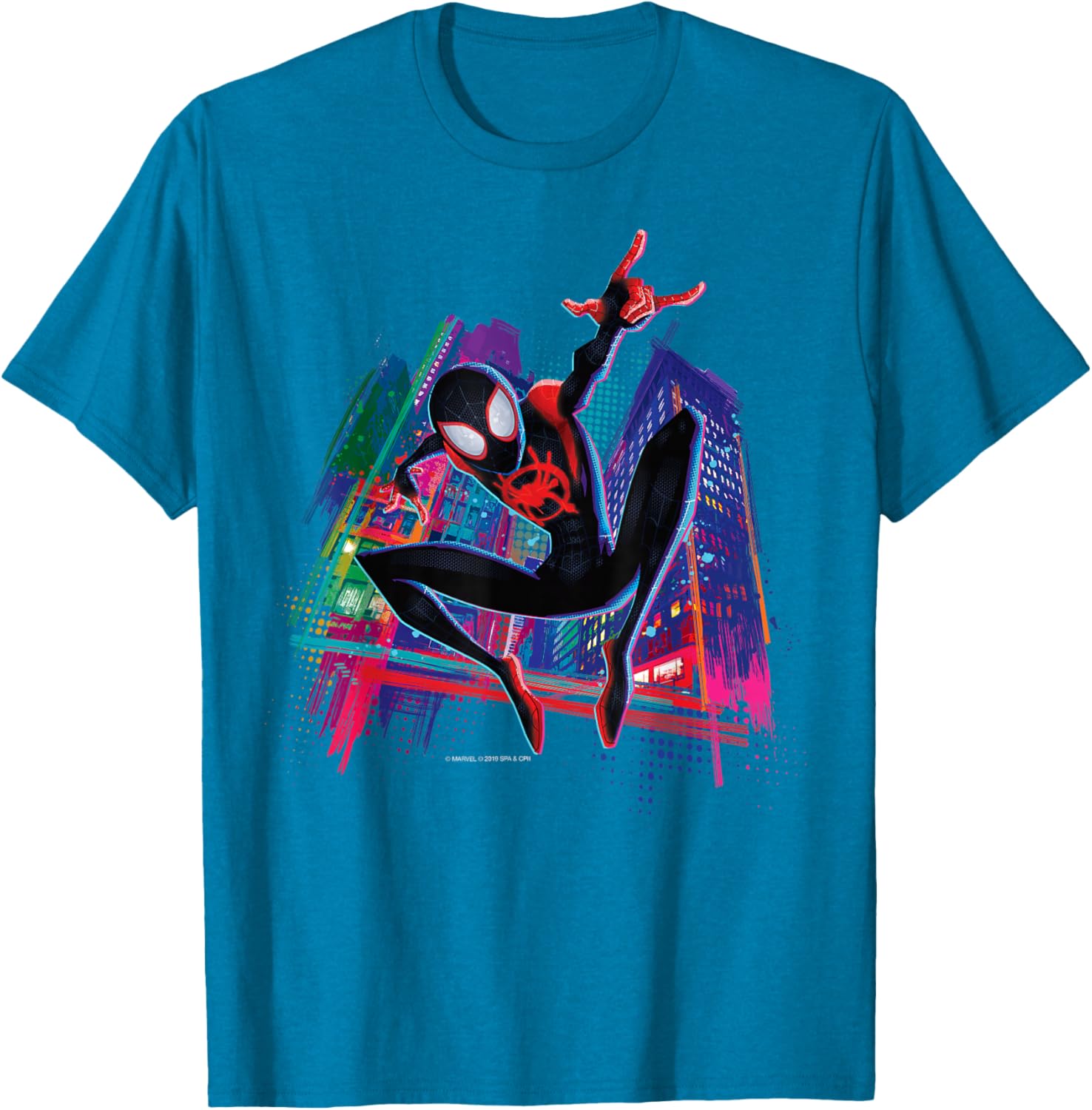 Spider-Man Miles Morales Graffiti City T-Shirt for Stylish Fans - 1