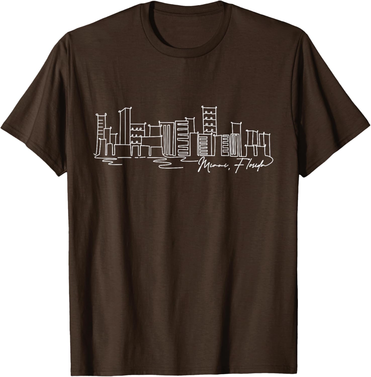 Signature Miami City Skyline T-Shirt Florida Souvenir Gift for Everyone - 2