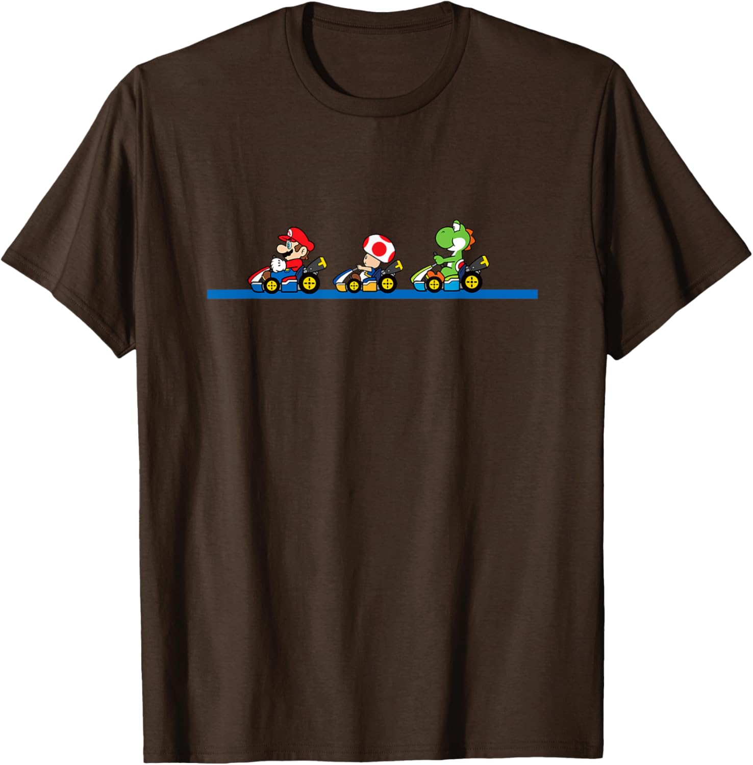Vintage Mario Kart T-Shirt featuring Yoshi, Toad, and Mario Racing Fun - 23