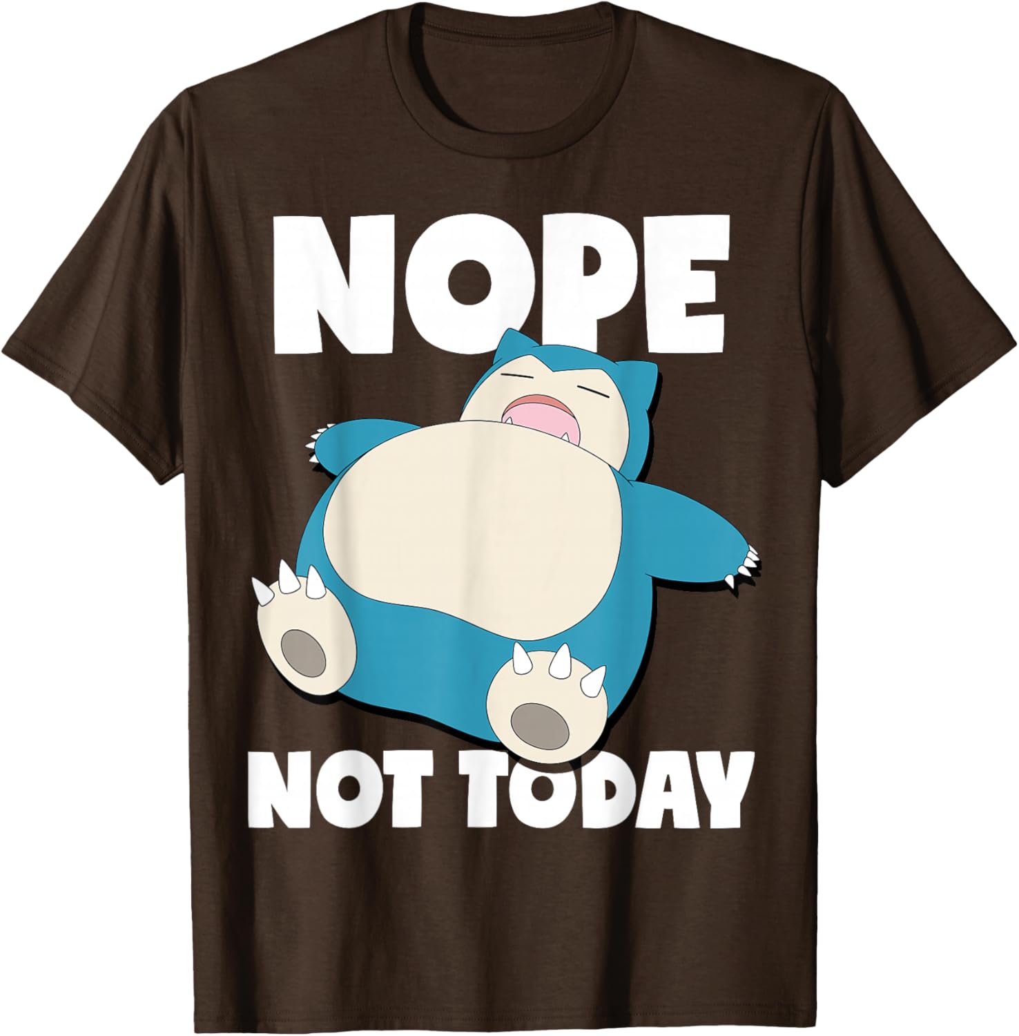 Snorlax Sleeping Nope Not Today T-Shirt for Pokémon Fans - Fun Apparel - 7