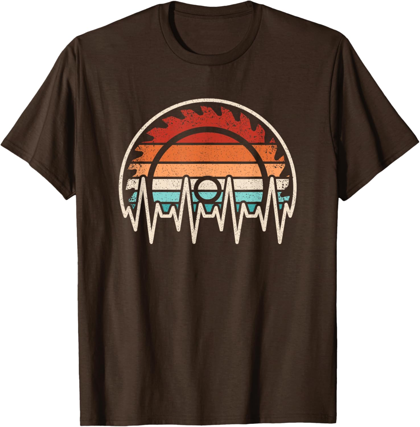 Vintage Woodworker Heartbeat Table Saw Men's T-Shirt for Craft Enthusiasts - 11