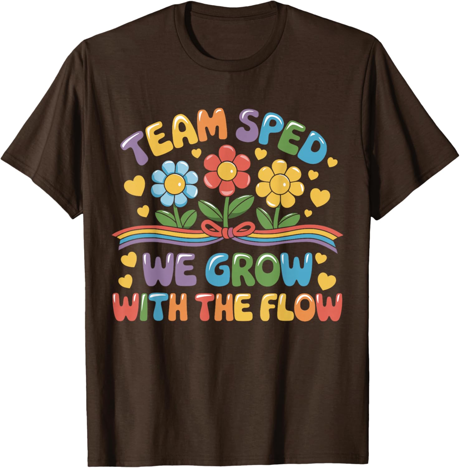 Team SPED We Grow With The Flow Special Ed Teacher T-Shirt for Educators - 7