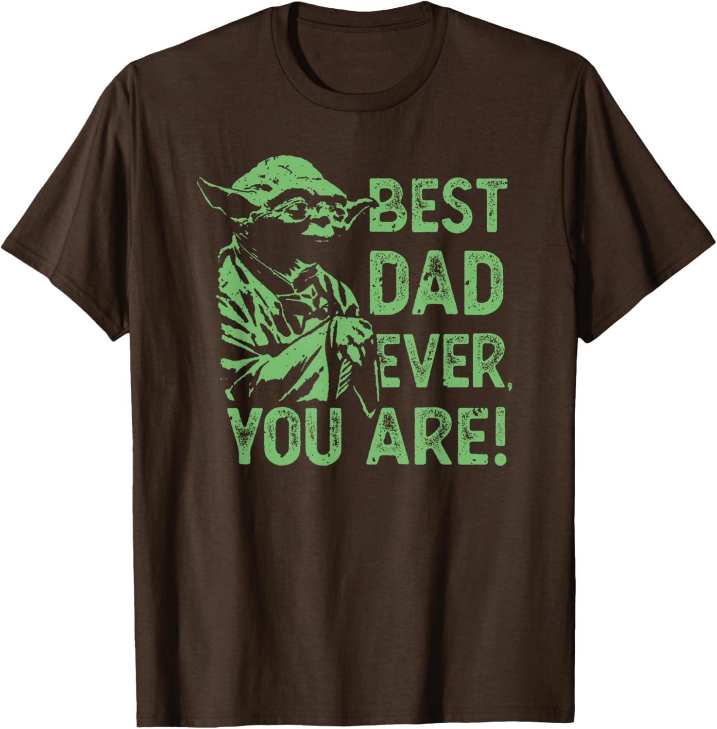 Star Wars Yoda Best Dad Distressed Art T-Shirt for Father's Day Gift - 2