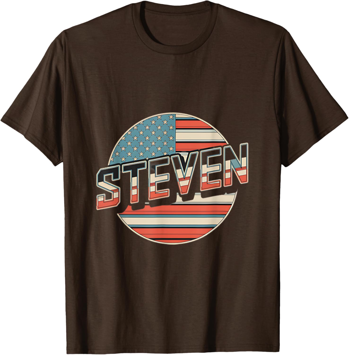 Personalized STEVEN USA Flag T-Shirt for Patriots - Perfect for Any Occasion - 16