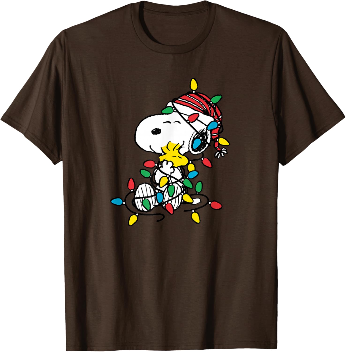 Peanuts Snoopy Woodstock Christmas Lights T-Shirt for Holiday Cheer - 10