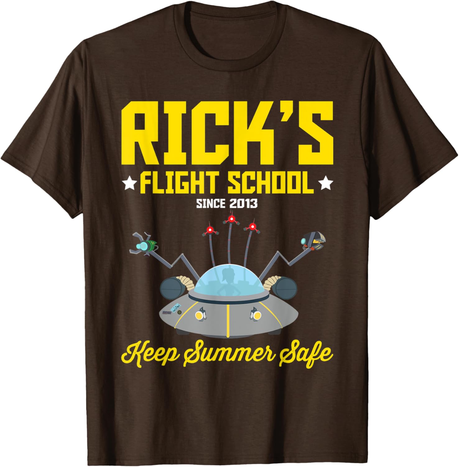 Rick and Morty Flight School Keep Summer Safe T-Shirt for Fans - 4