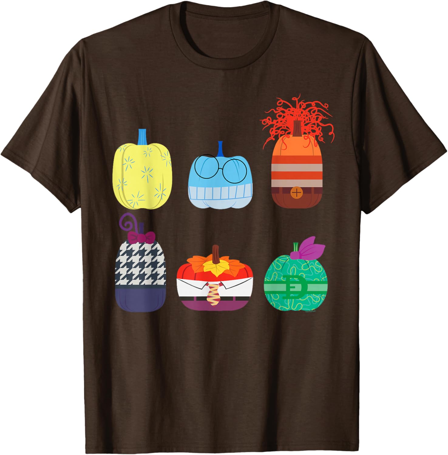 Inside Out 2 Halloween Pumpkin Grid T-Shirt for Fun Fall Fashion - 17