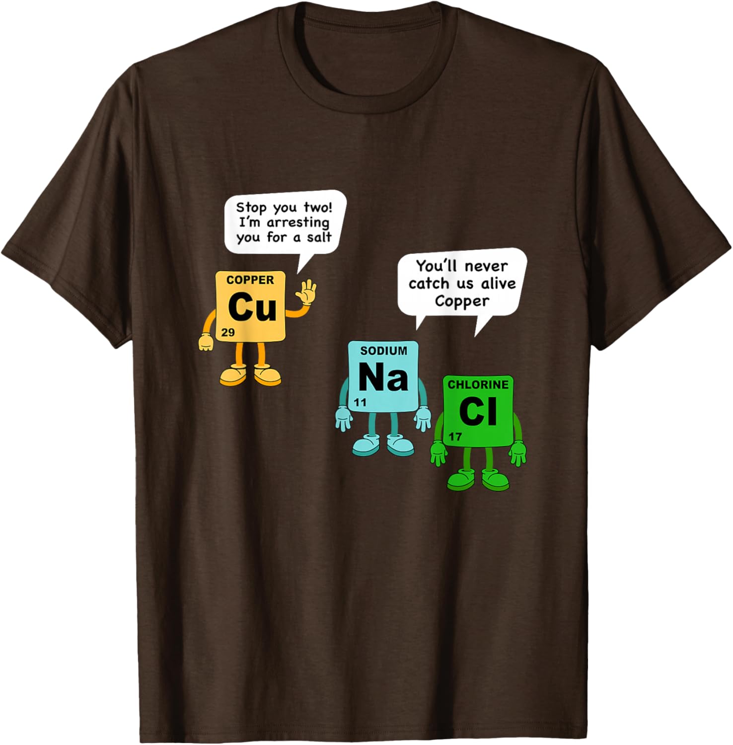 Salt and Copper Chemistry T-Shirt for Students - Fun Science Apparel - 2