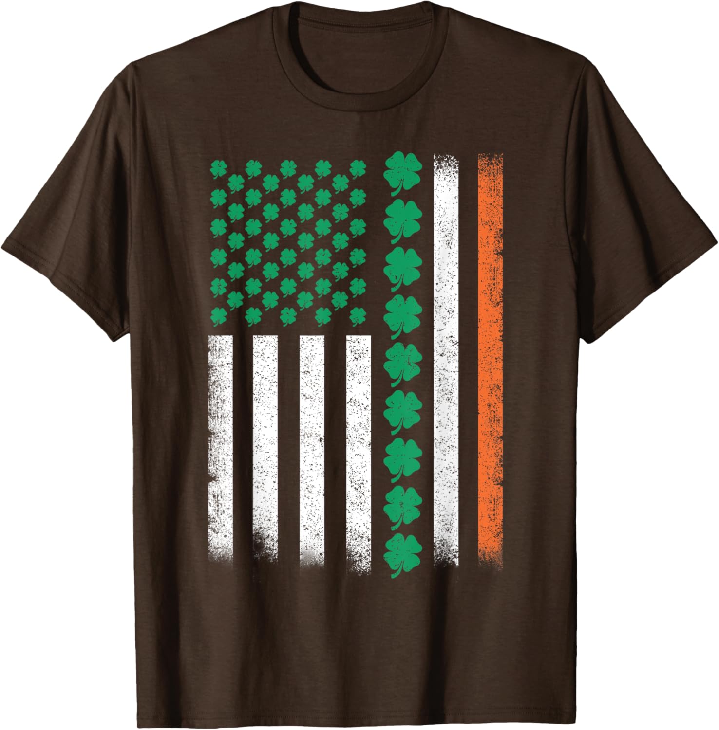 Vintage American Flag St Patricks Day Lucky Shamrock T-Shirt for All - 12