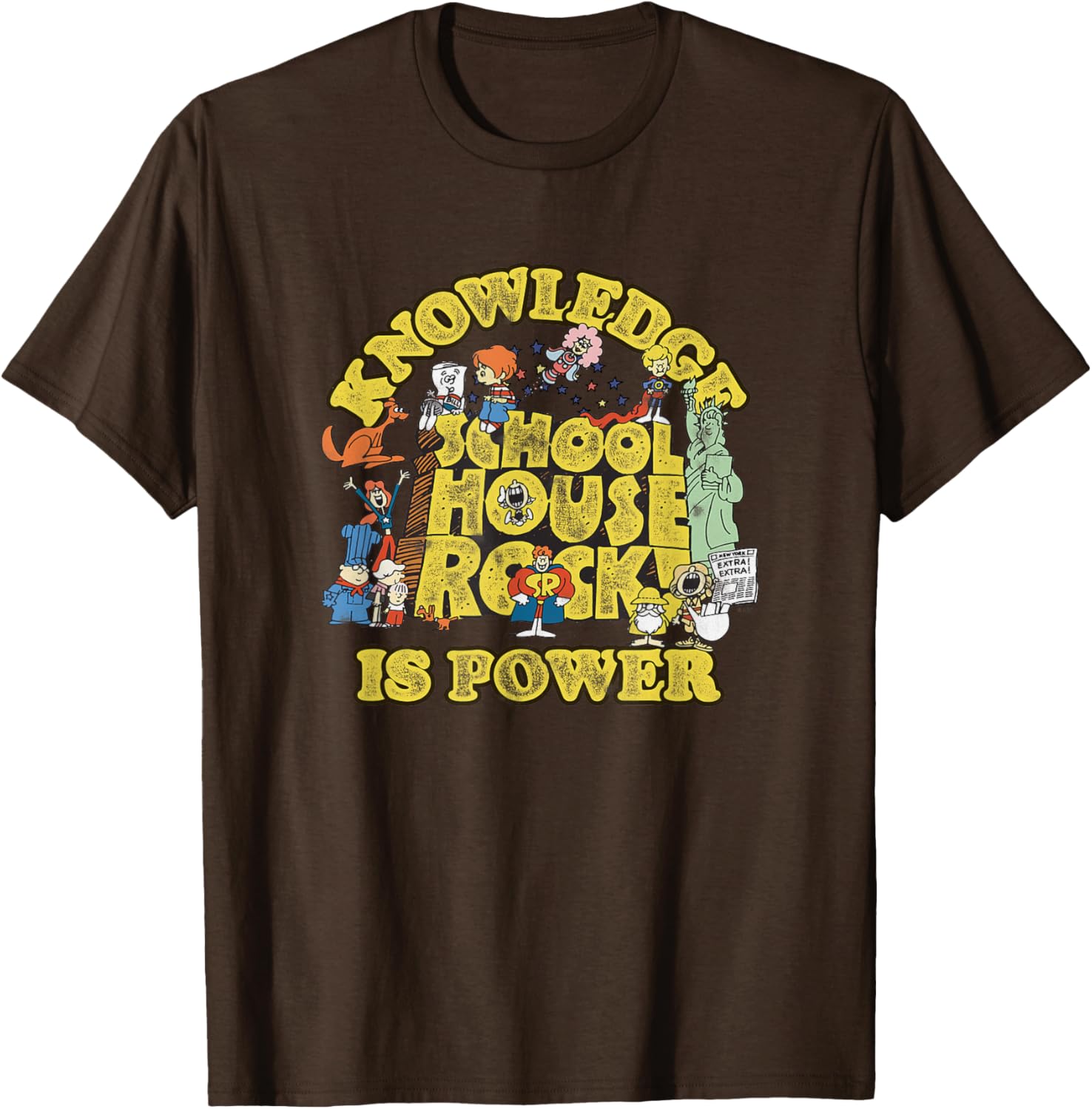 Ripple Junction Schoolhouse Rock Knowledge Is Power T-Shirt for Fans - 9