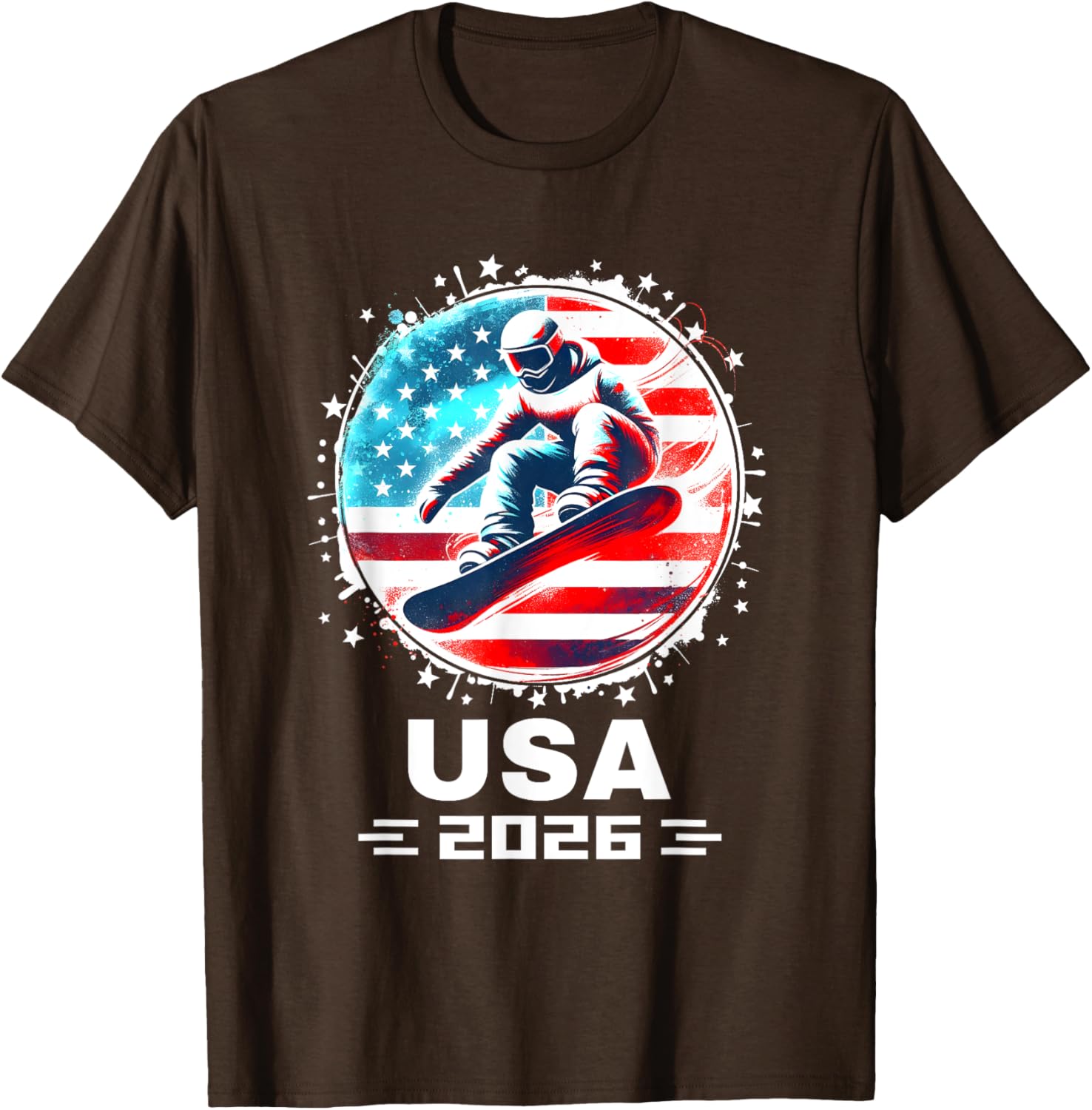 USA Team 2026 Snowboarding T-Shirt for Fans of American Style - 5